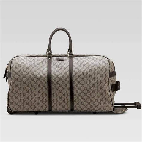 brown gucci duffle bag|gucci duffle bag with wheels.